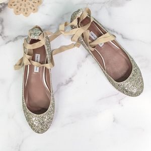 Tabitha Simmons Daria Glitter Ballet Flats